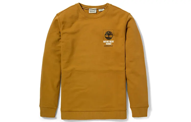 Timberland Sweatshirts Men's Wheat Crew Neck Moderate Regular