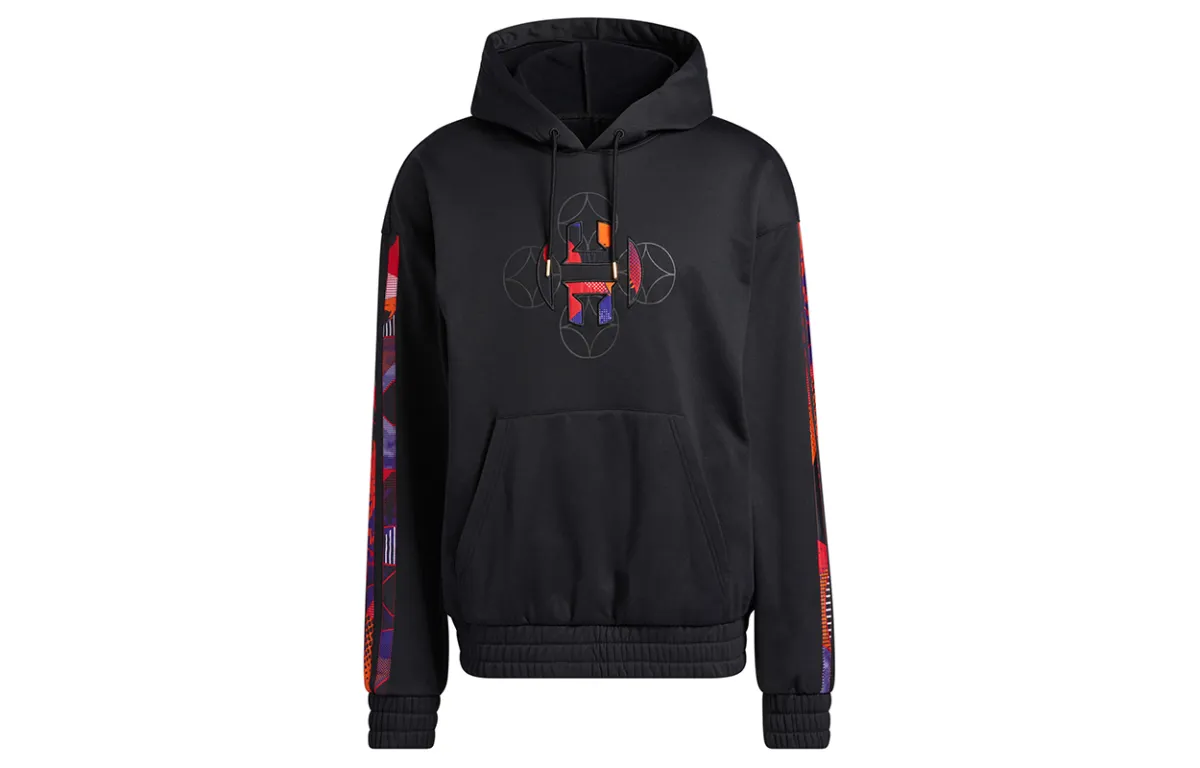 Adidas Harden Sweatshirts Men's Black Hooded Moderate Regular