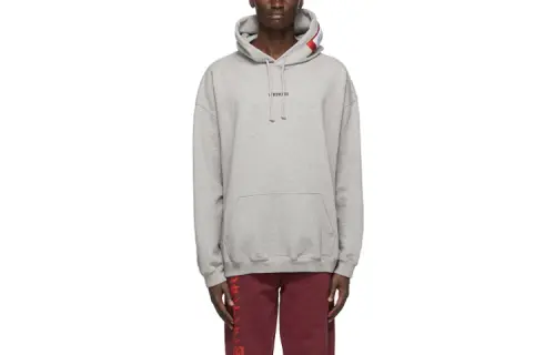 Vetements Sweatshirts Men's Gray Hooded Moderate Regular