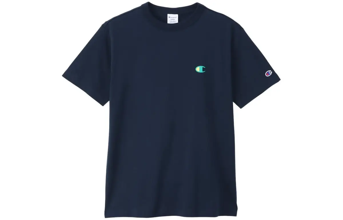Champion T Shirt Unisex Marine Blue