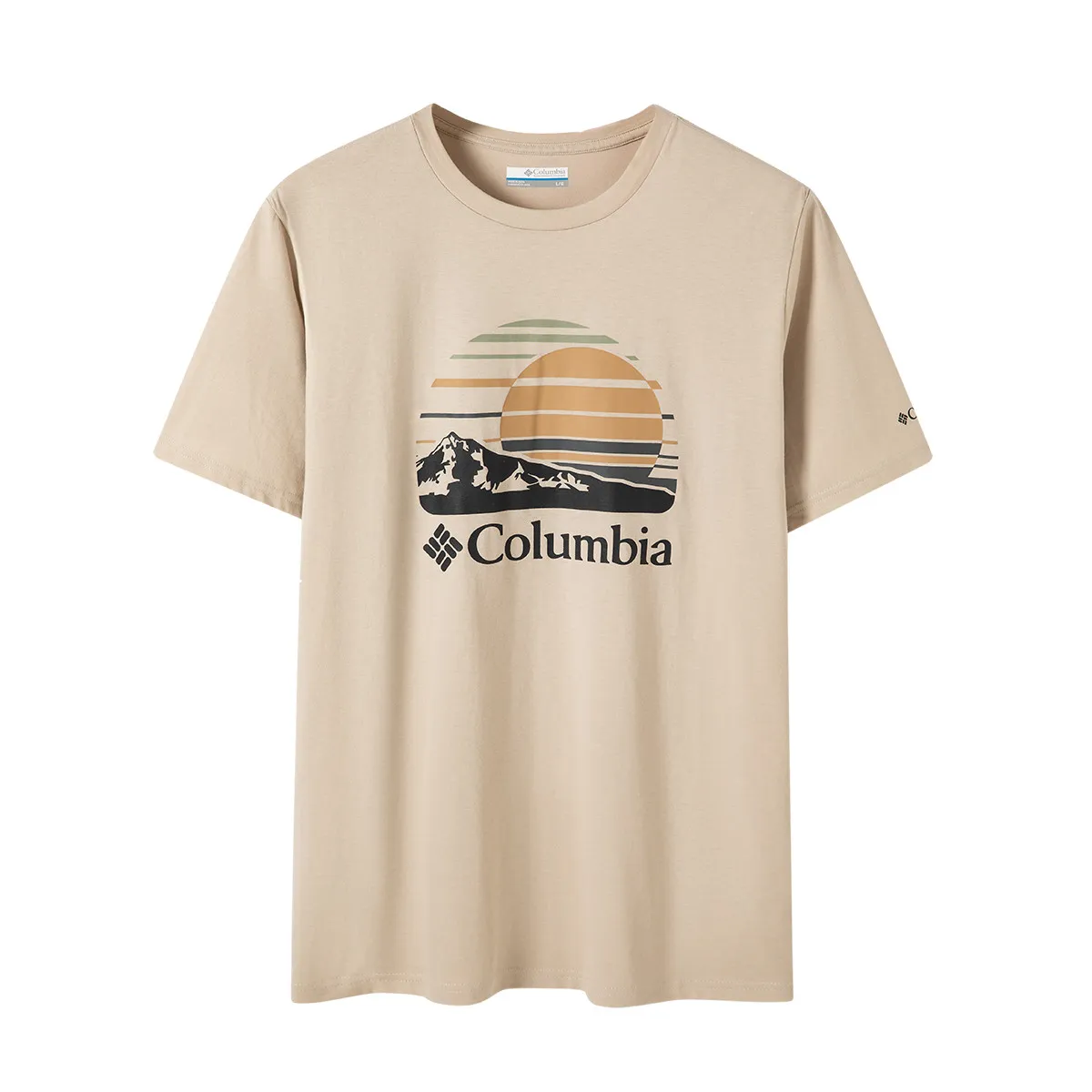 Columbia T-Shirts Men's Khaki Crew Neck