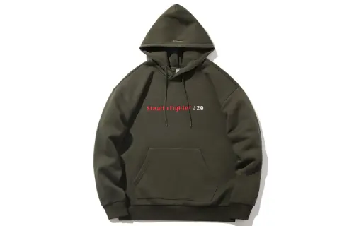 Li Ning Sweatshirts Unisex Green Hooded Thickened Regular