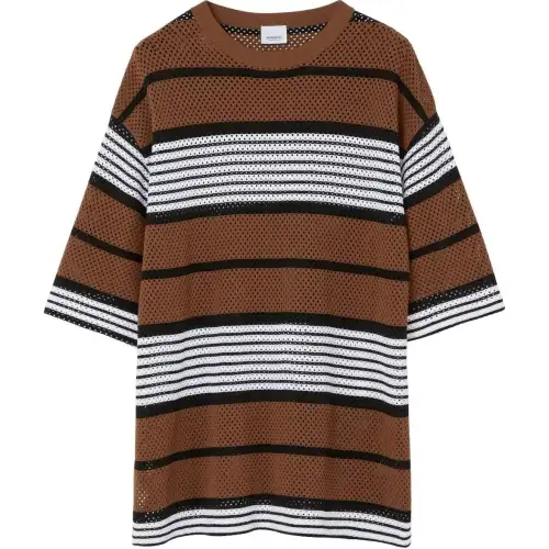 Burberry stripe-print oversized T-shirt