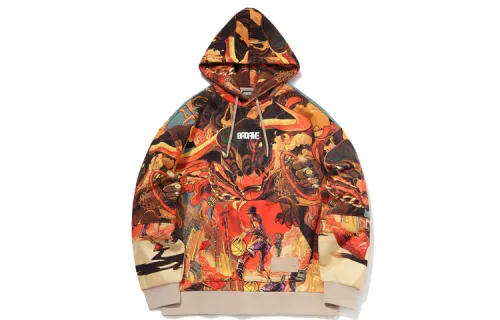 Li Ning Badfive Fleece Lined Pullover Hooded Long Sleeved Sweatshirt Men's Multicolor