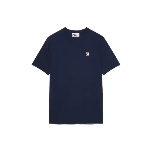 FILA T Shirts Men's Marine Blue Crew Neck Moderate Straight Fit
