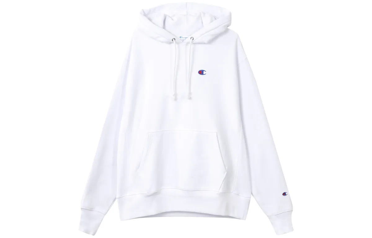 Champion Classic Small C Fleece Lined Pullover Sweatshirt Japan Version Unisex White