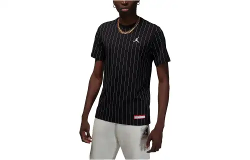 Jordan Jumpman Air T Shirts Men's Black Crew Neck Moderate Other