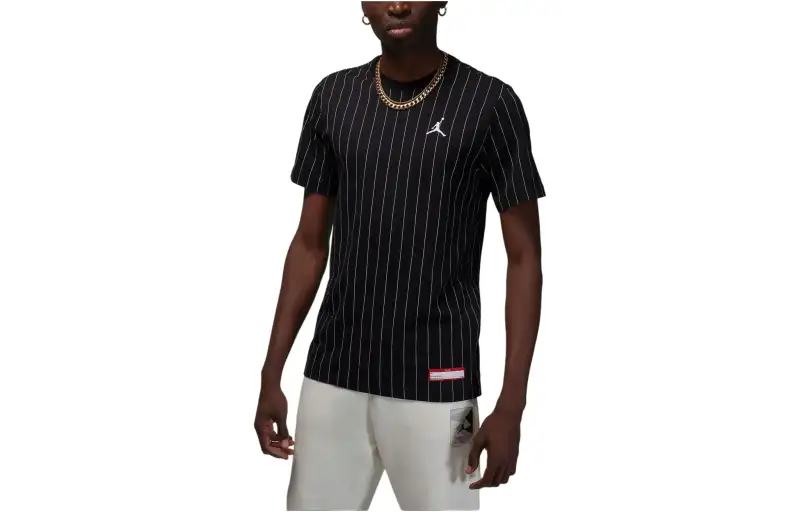 Jordan Jumpman Air T Shirts Men's Black Crew Neck Moderate Other