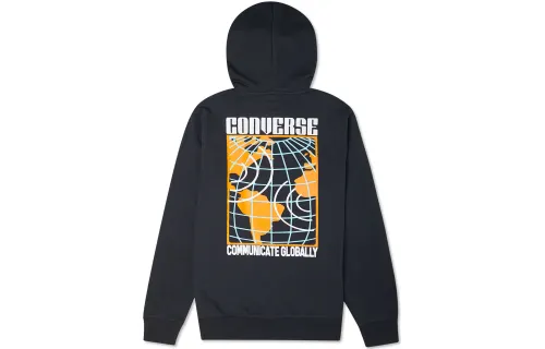Converse Sweatshirts Men's Ink Black Hooded Moderate Regular