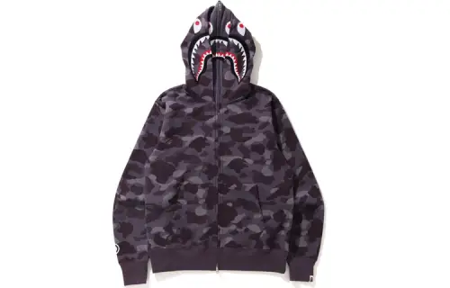 A BATHING APE Honeycomb Camo Shark Full Zip Hoodie