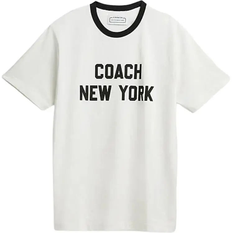 COACH T-Shirts Unisex White Crew Neck Moderate