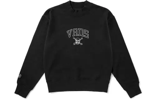Vans Sweatshirts Unisex Black Crew Neck Moderate Regular