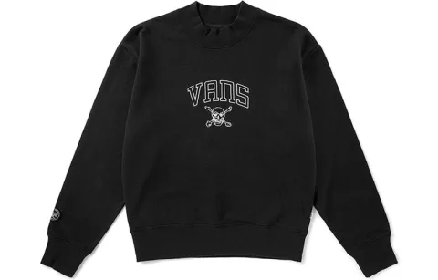 Vans Sweatshirts Unisex Black Crew Neck Moderate