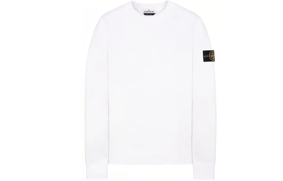 STONE ISLAND Garment Dyed Cotton Fleece Crewneck