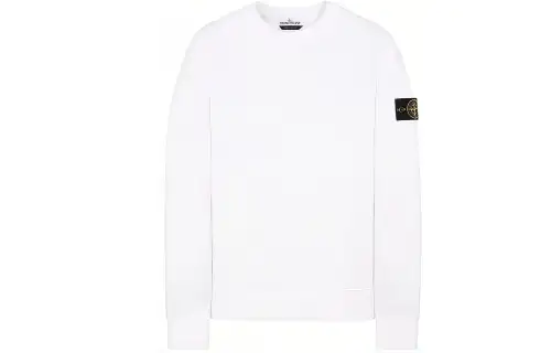STONE ISLAND Garment Dyed Cotton Fleece Crewneck