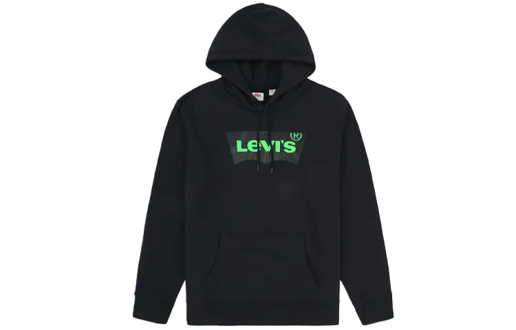 Levi's Sweatshirts Men's Black Hooded (Non-detachable) Moderate