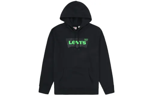 Levis Sweatshirts Men's Black Hooded Moderate Regular