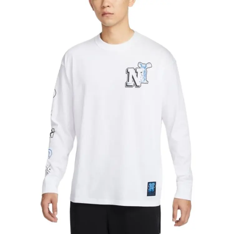 Nike T-Shirts Men's White-100 Crew Neck Moderate