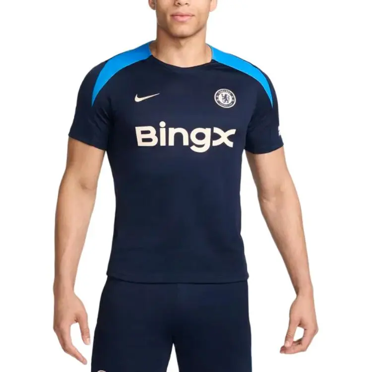 Nike T-Shirts Men's Marine Blue Crew Neck