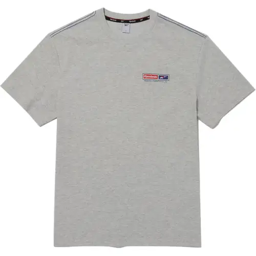 Reebok Drop Shoulder Sleeve T Shirt Men's Gray