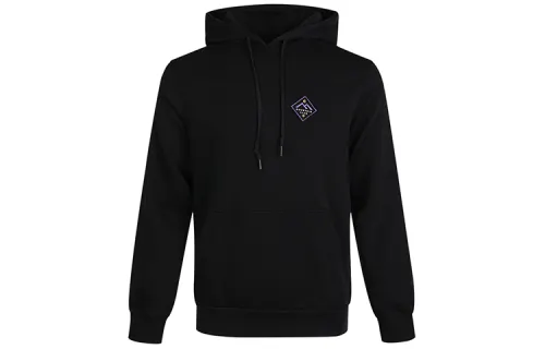 Converse Hooded Casual Fleece Lined Thermal Long Sleeved Sweatshirt Men's Black