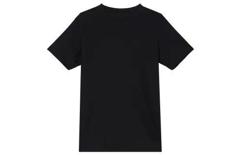 UNIQLO T Shirts Unisex Black Crew Neck Moderate Straight Fit
