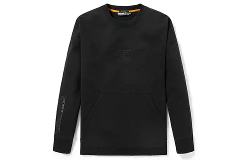 Timberland Sweatshirts Men's Black Crew Neck Moderate Regular
