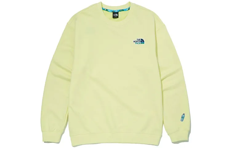 THE NORTH FACE Sweatshirts Unisex Yellow Crew Neck Moderate Regular