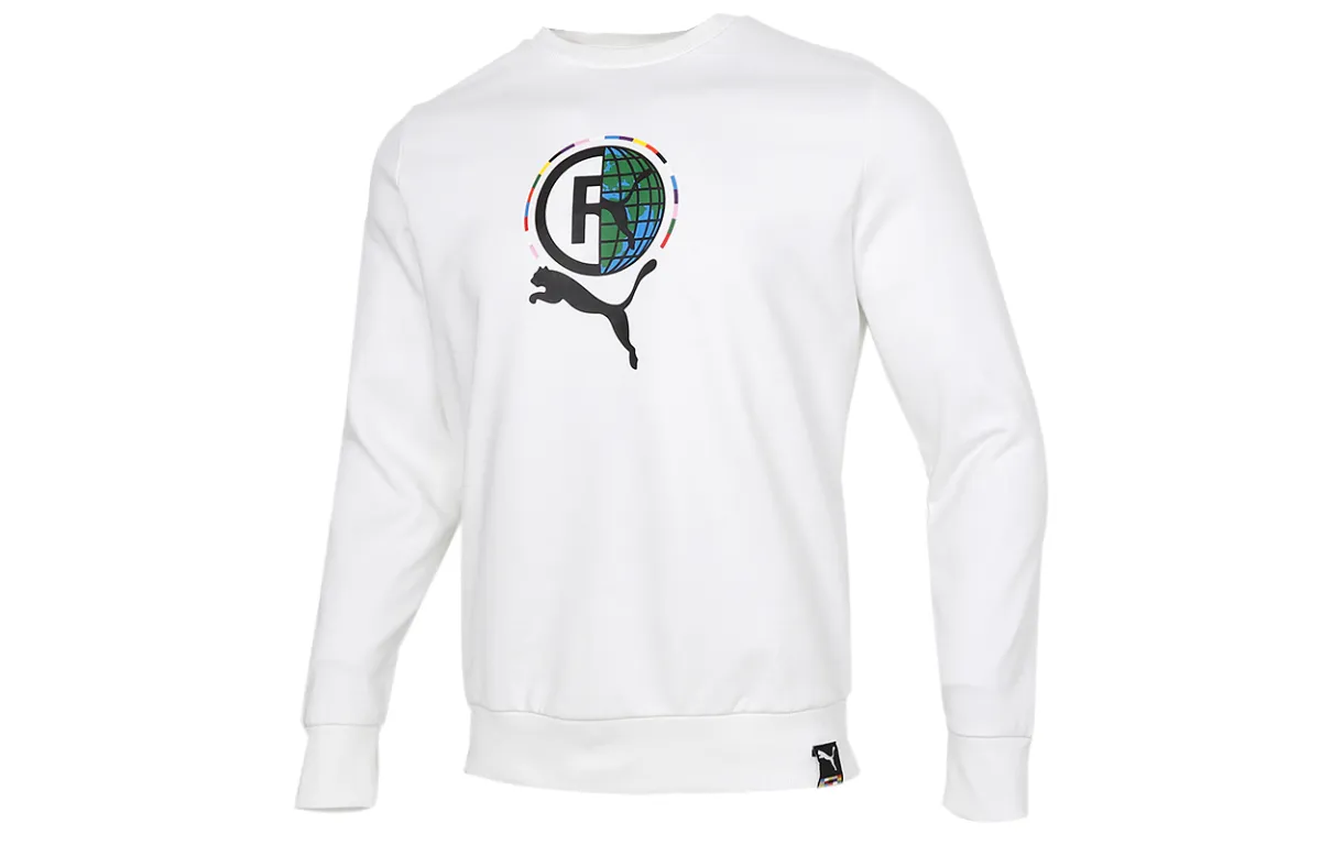 PUMA Men's Lifestyle Series. Sweatshirts Men's Ivory Crew Neck Moderate Regular