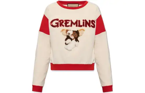 GUCCI Sweatshirts Men's Beige Crew Neck Moderate Regular