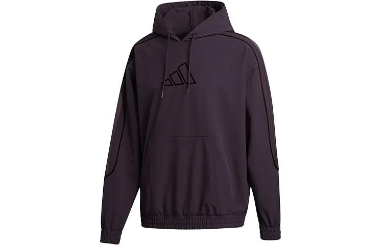 Adidas Sweatshirts Men's Purple Hooded Moderate Regular