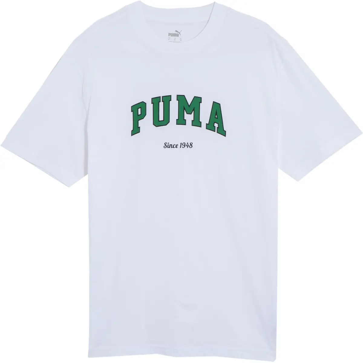 PUMA T-Shirts Unisex White Crew Neck Moderate