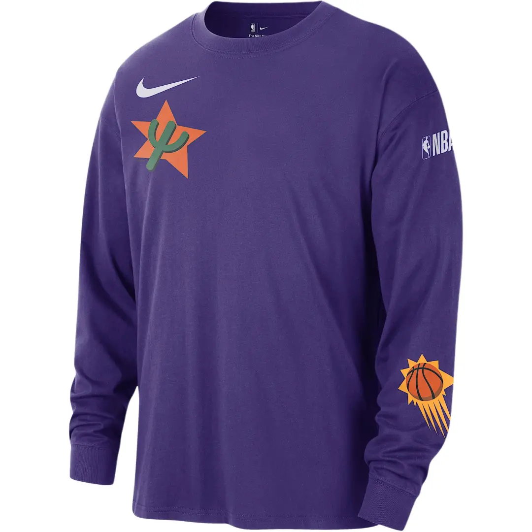 Nike Phoenix Suns Courtside City Edition Men's Nike Nba Max90 Long Sleeve T Shirt