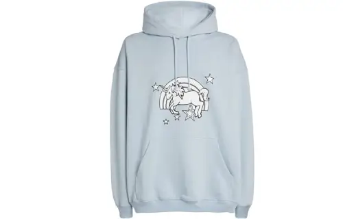 Vetements Sweatshirts Men's Blue Hooded Moderate Regular