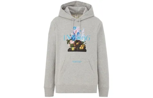 UNIQLO Sweatshirts Unisex Gray Hooded Moderate Regular