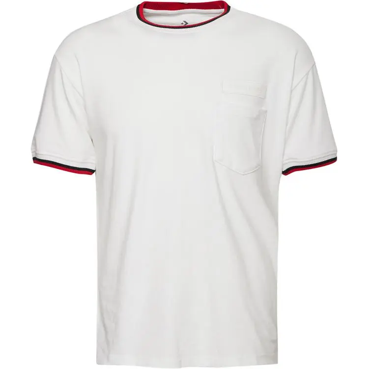 Converse T-Shirts Men's White Crew Neck Moderate