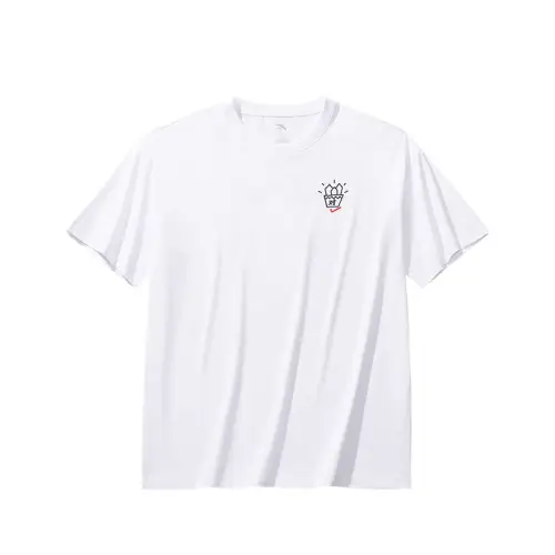 Anta Life Collection T Shirt Unisex Pure White Text