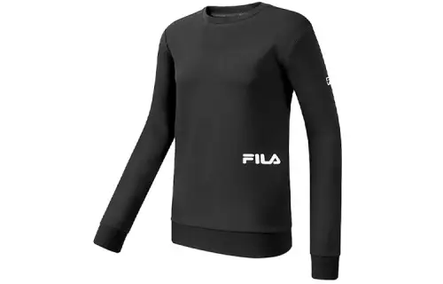 FILA Sweatshirts Men's Black Crew Neck Moderate Regular