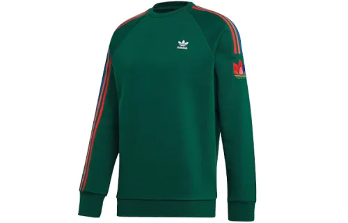 Adidas Originals Sweatshirts Men's Green Crew Neck Moderate Regular