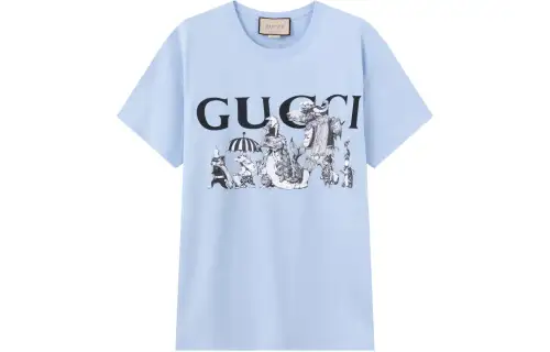 GUCCI T Shirt Unisex Light Blue