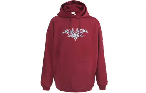 Vetements Sweatshirts Unisex Burgundy Hooded Moderate Regular