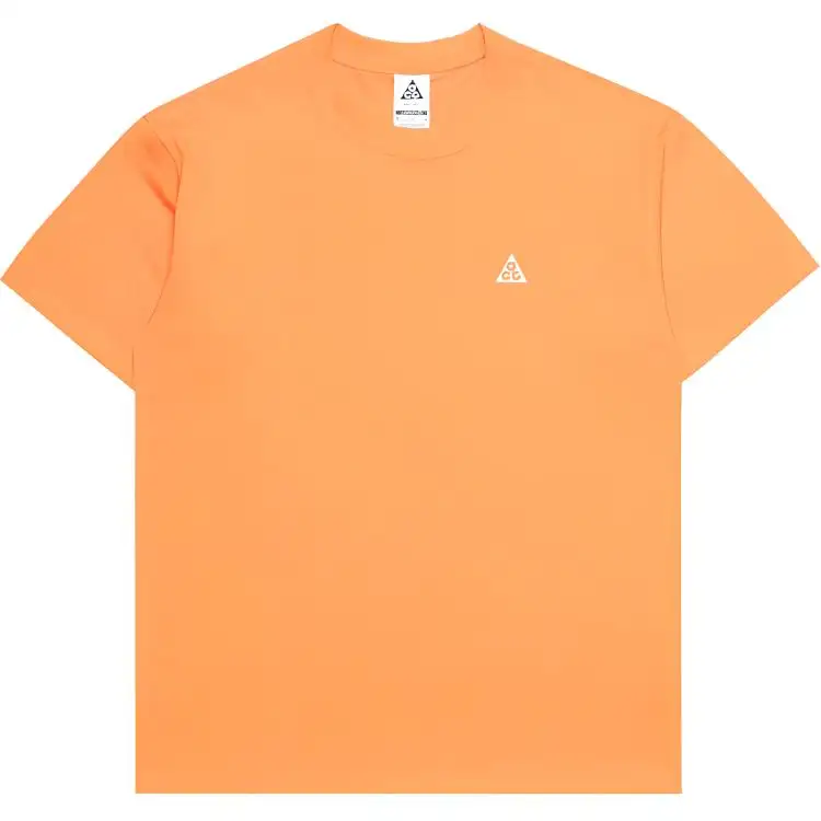 Nike T Shirts Men's Orange Crew Neck Moderate Straight Fit