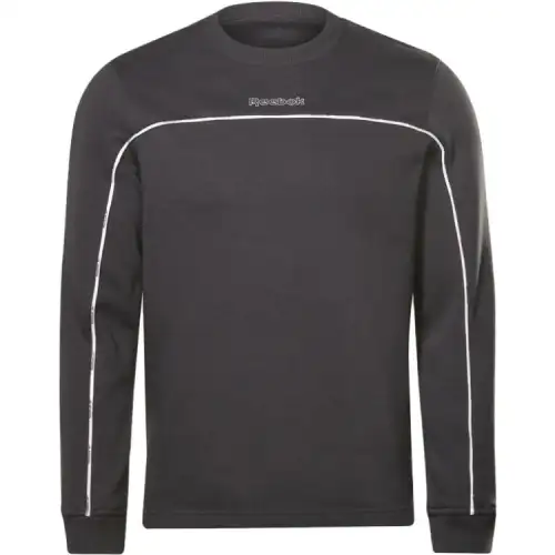 Reebok Sweatshirts Men's Black Crew Neck Moderate Regular