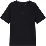 Jordan T Shirts Men's Black Crew Neck Moderate Straight Fit
