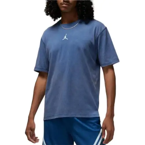 Jordan Apparel T Shirts Men's Blue Crew Neck