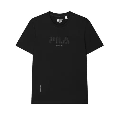 FILA T Shirts Men's Jet Black Crew Neck