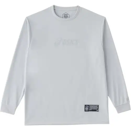ASICS T Shirts Men's Gray Crew Neck