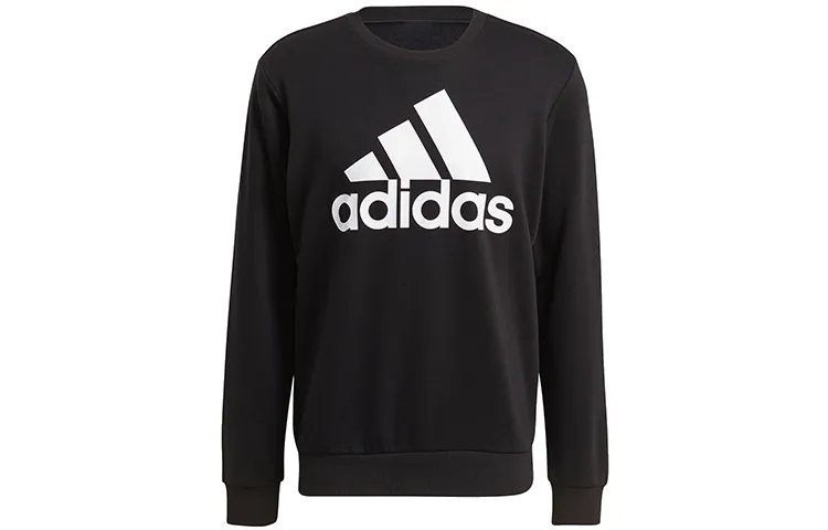 Adidas Sweatshirts Men's Black Crew Neck Moderate Regular