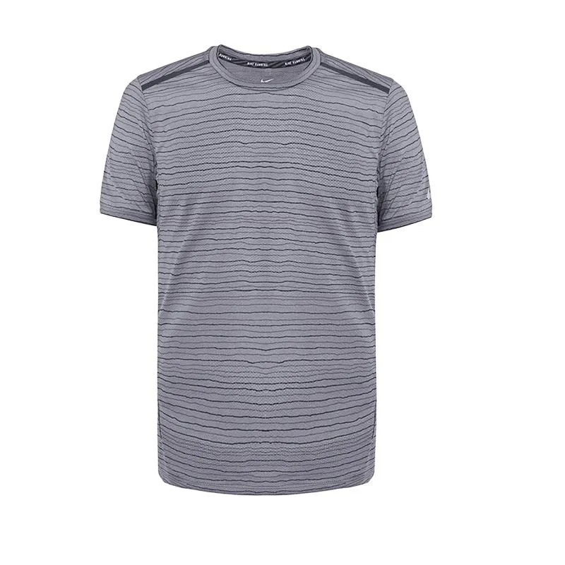 Nike T-Shirts Men's Gray Crew Neck Moderate