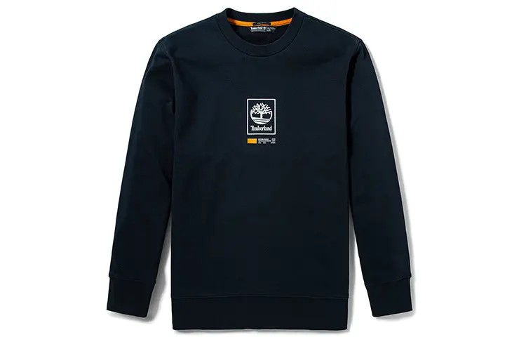 Timberland Sweatshirts Men's Dark Royal Blue Crew Neck Moderate Regular